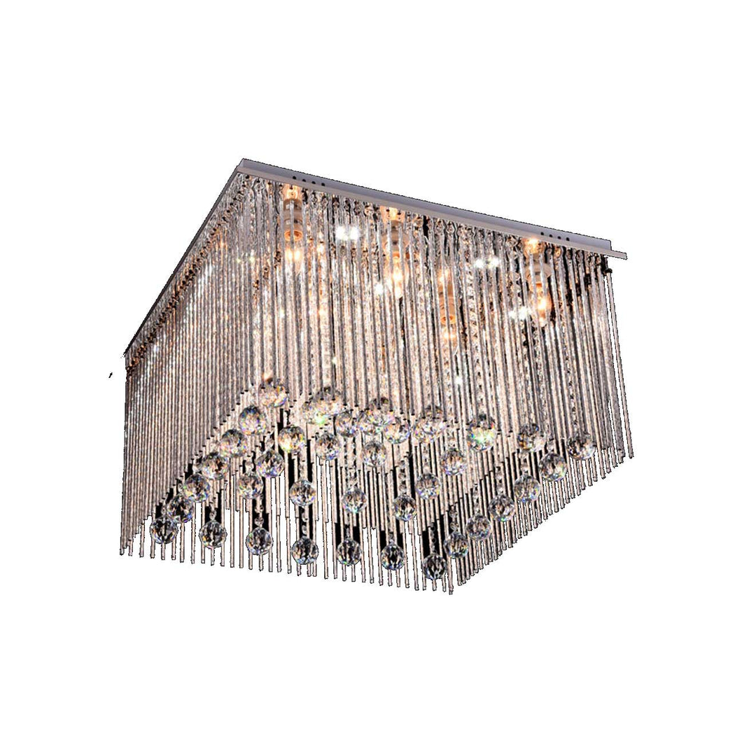 Crystal ceiling mounted lamp