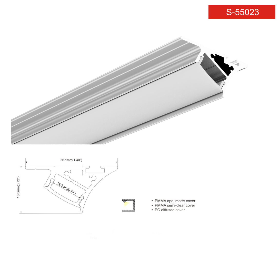 Aluminum lighting profile