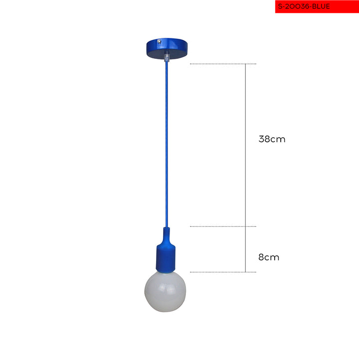 Lamp housing with wire blue