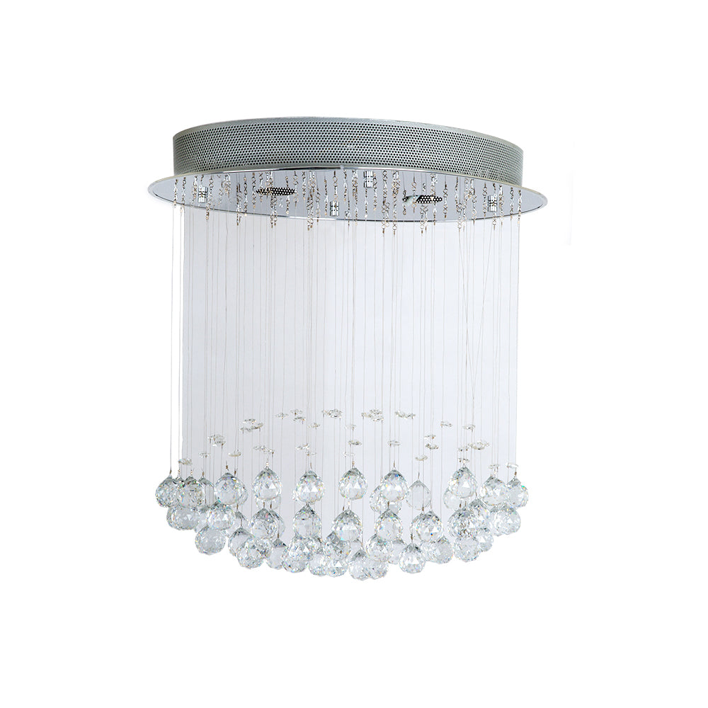 Crystal ceiling mounted lamp