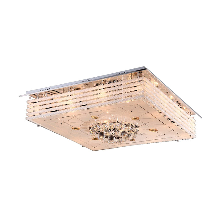 Crystal ceiling mounted lamp