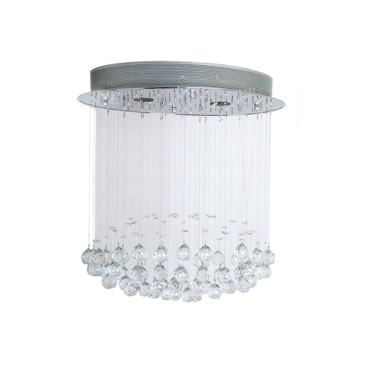 Crystal ceiling mounted lamp