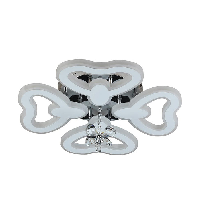 Crystal ceiling mounted lamp