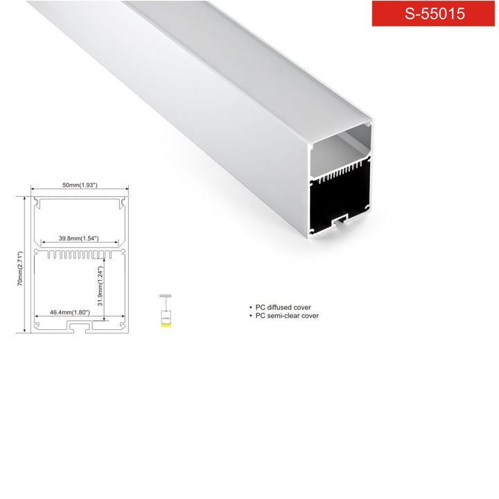 Aluminum lighting profile