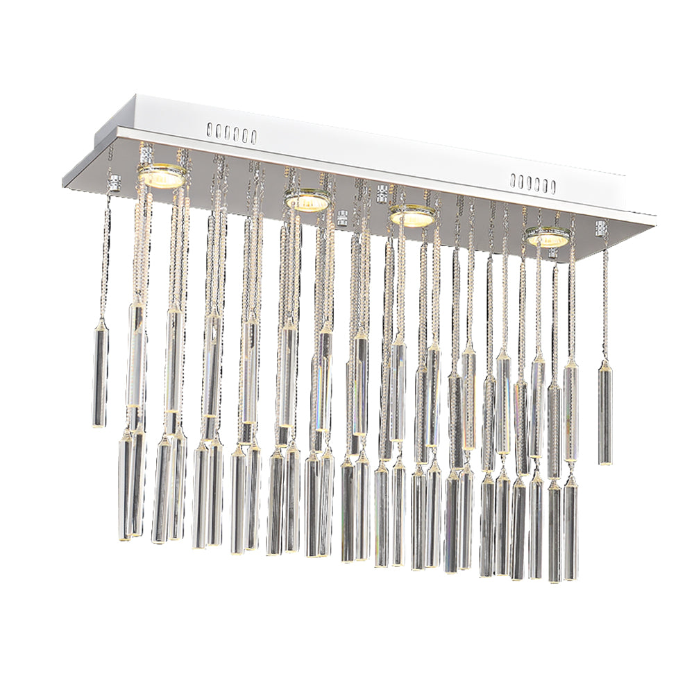 Crystal ceiling mounted lamp