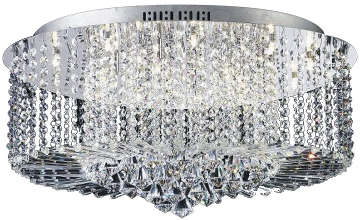 Crystal ceiling mounted lamp