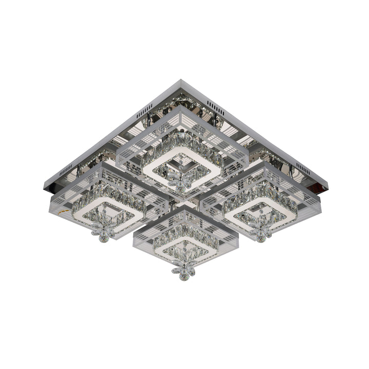 Crystal ceiling mounted lamp