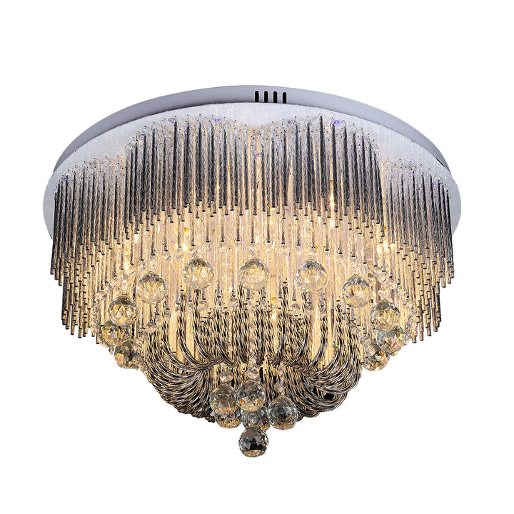 Crystal ceiling mounted lamp