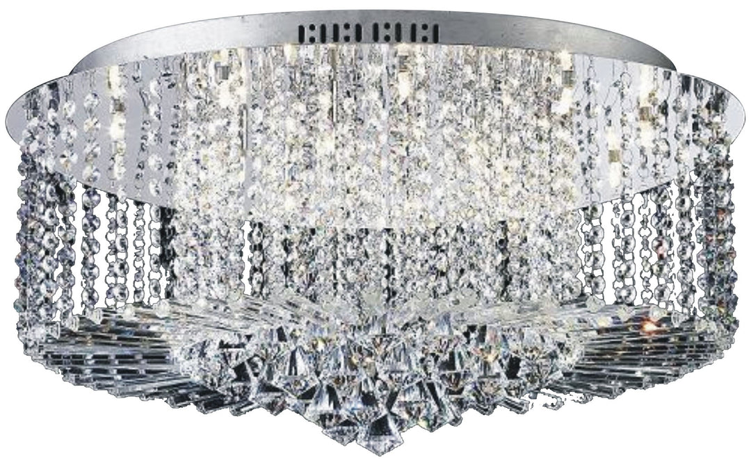 Crystal ceiling mounted lamp