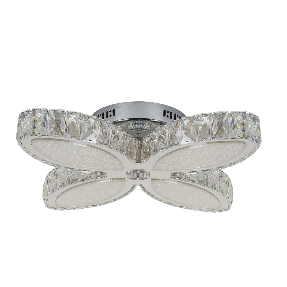 Crystal ceiling mounted lamp
