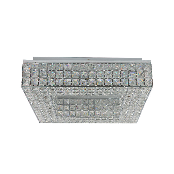 Crystal ceiling mounted lamp