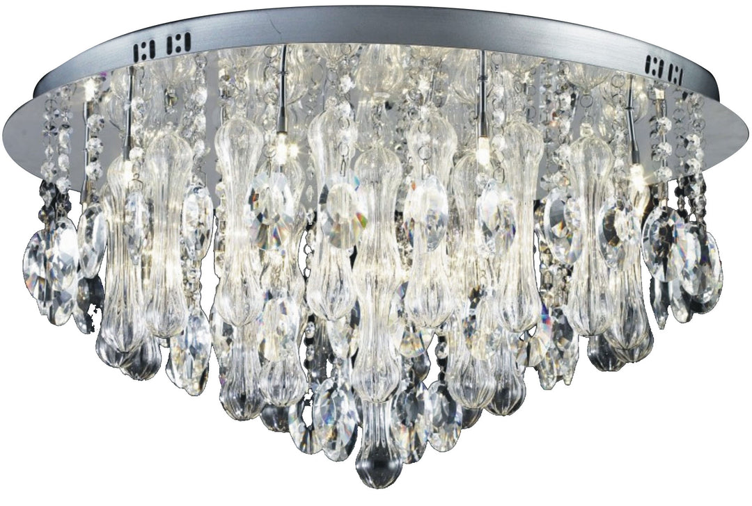 Crystal ceiling mounted lamp
