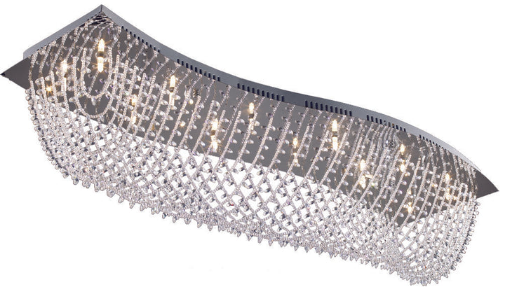 Crystal ceiling mounted lamp