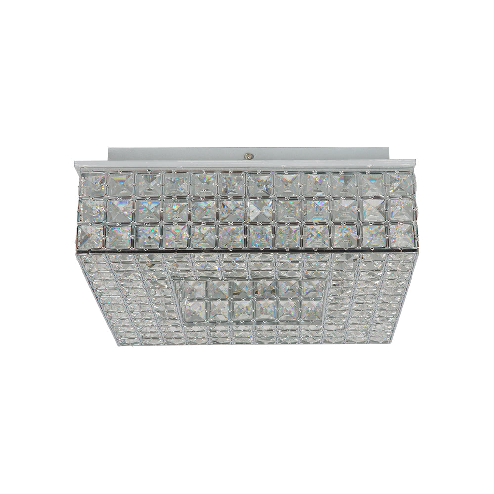 Crystal ceiling mounted lamp
