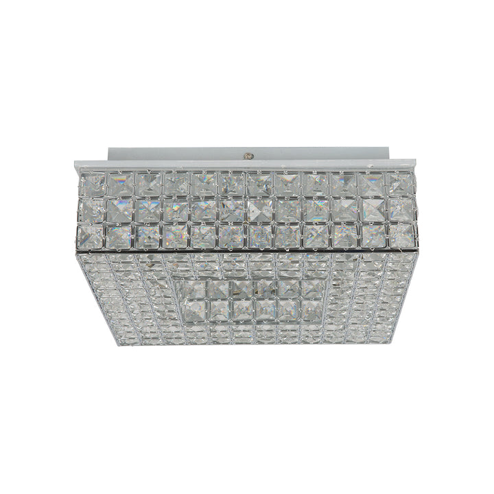 Crystal ceiling mounted lamp