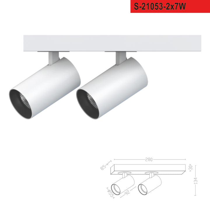 Spot lamp Ceiling-mounted spot 2X7W 3000K