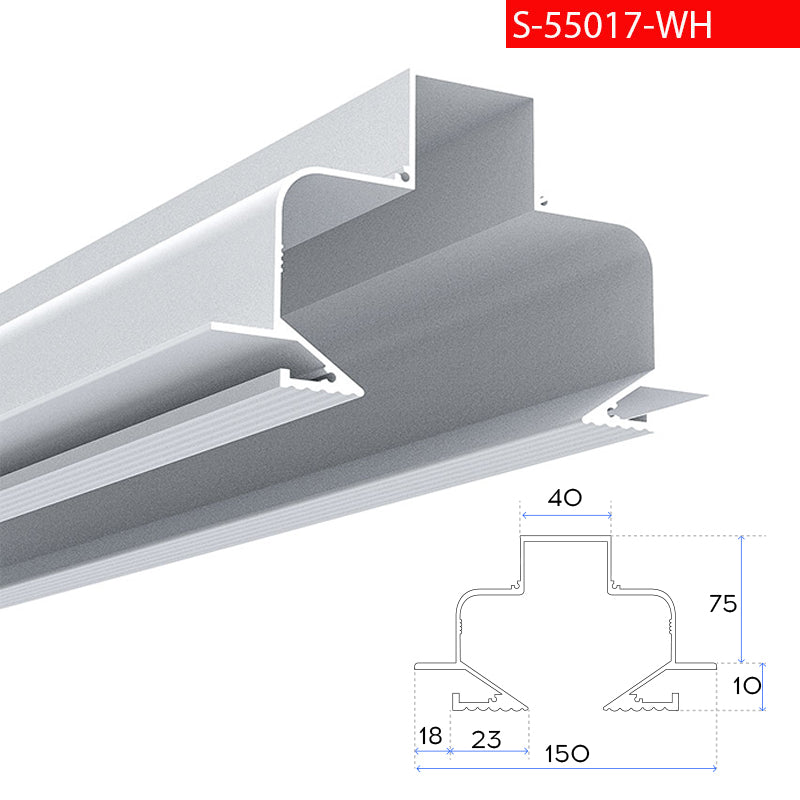 Aluminum lighting profile