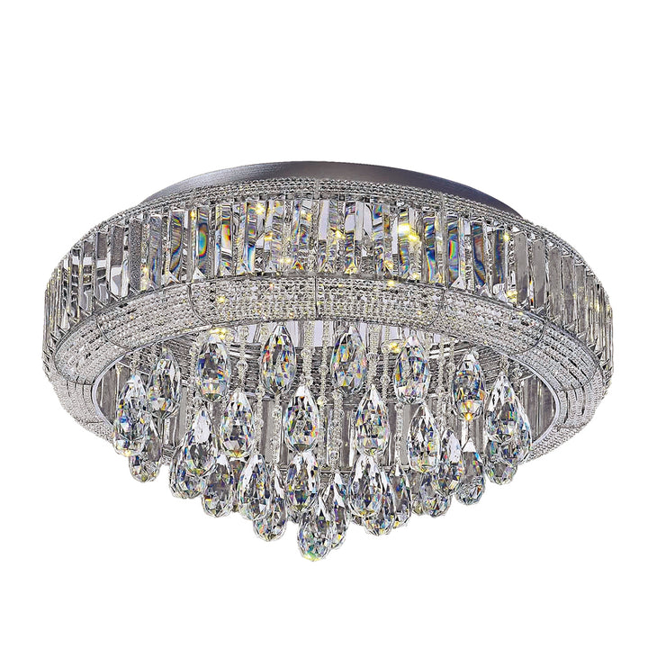 Crystal ceiling mounted lamp