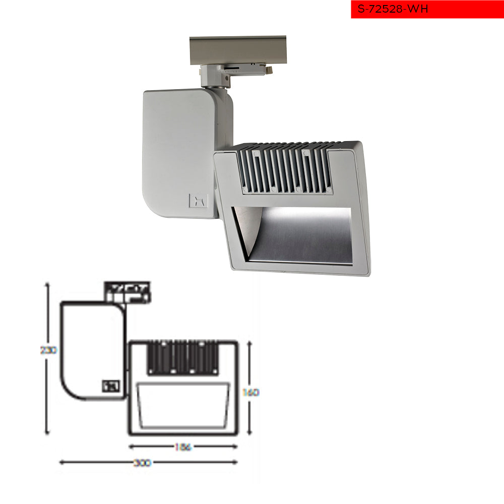 Lighting for a three-phase track 50W 3000K