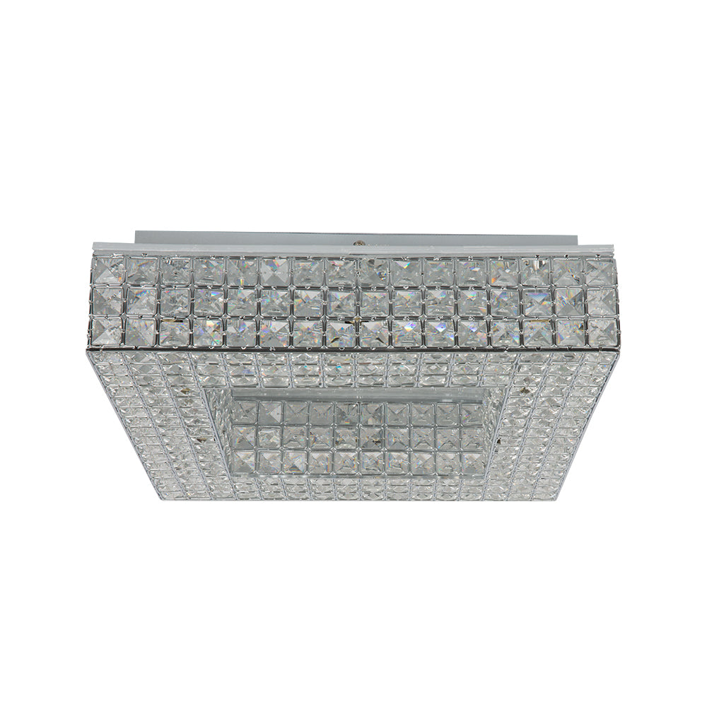 Crystal ceiling mounted lamp