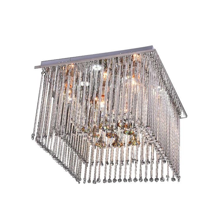 Crystal ceiling mounted lamp