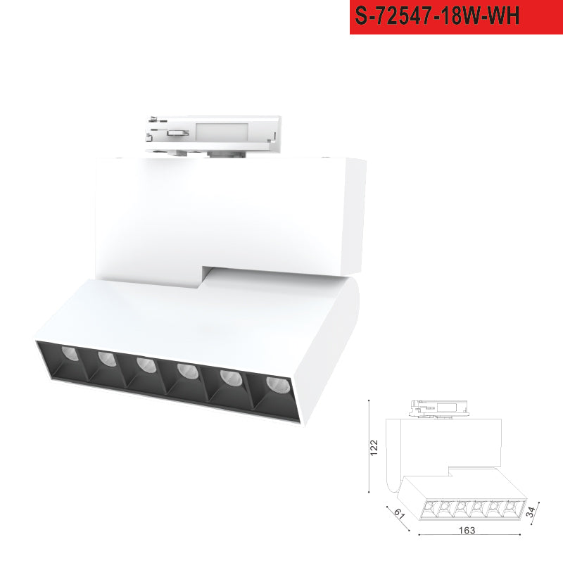 Single-phase track lighting 40W 5000K