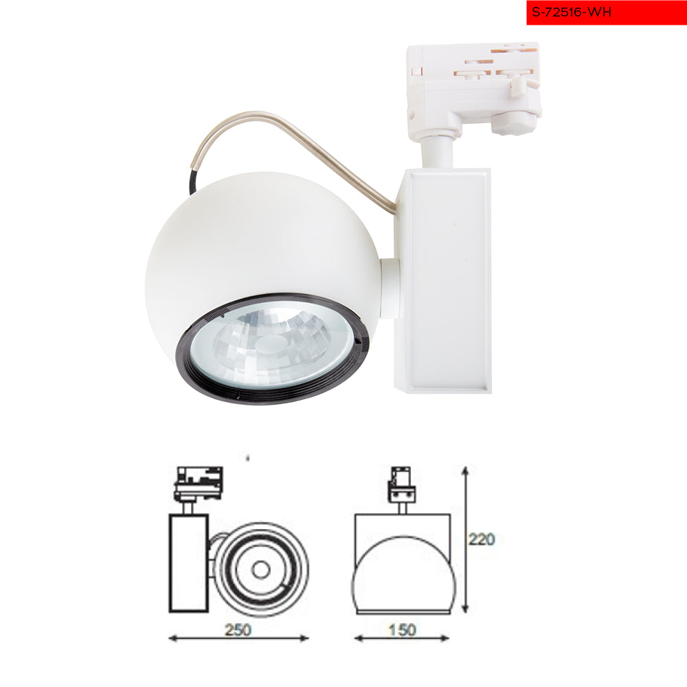 Lighting for a three-phase track