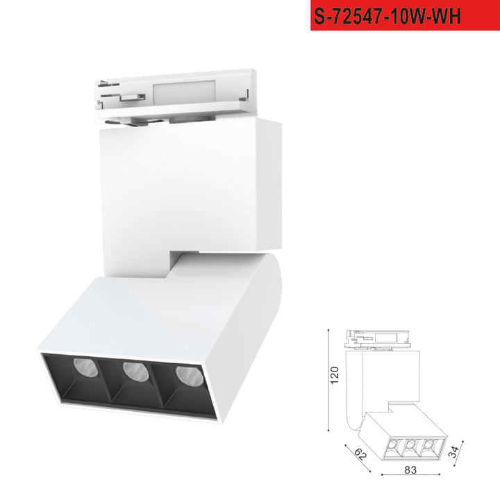 Single-phase track lighting 10W 5000K