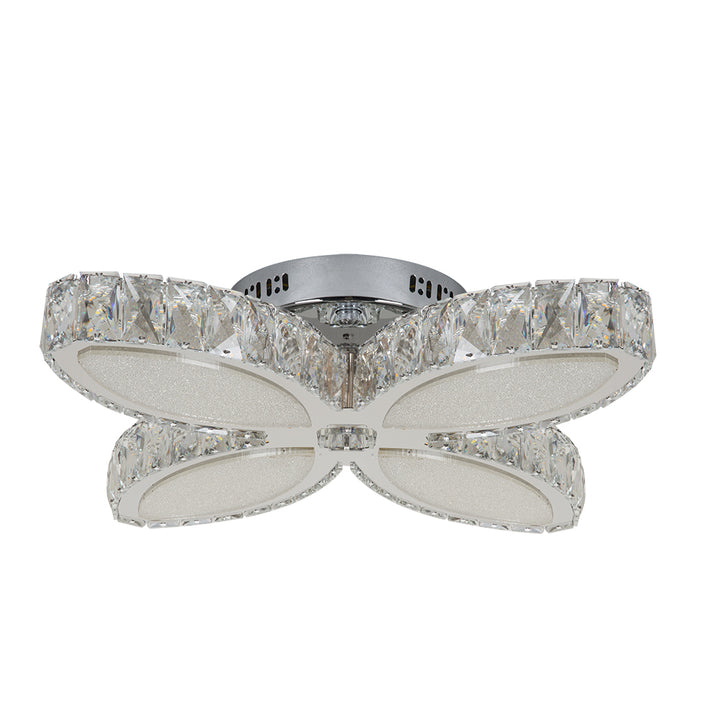 Crystal ceiling mounted lamp