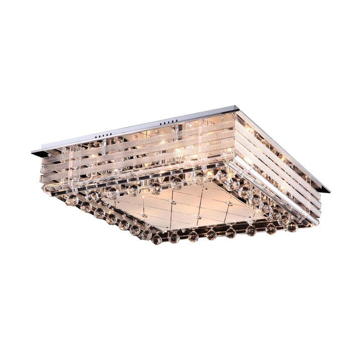 Crystal ceiling mounted lamp