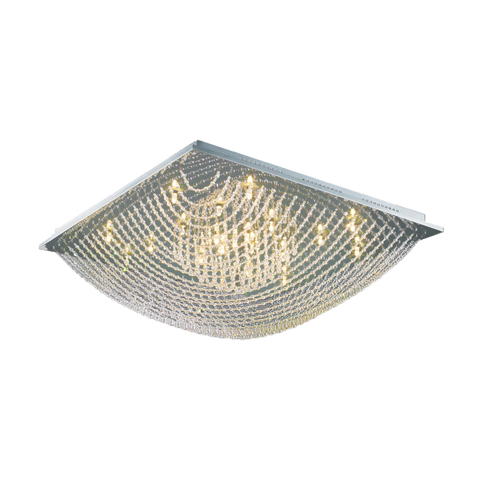 Crystal ceiling mounted lamp